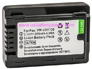 Replacement PANASONIC HC-V110P camcorder battery (Li-ion 3.7V 1250mAh)