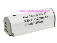 Replacement CANON Digital IXUS 530 HS camera battery (Li-ion 3.5V 1200mAh)
