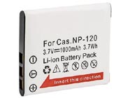 Replacement CASIO CNP-120 camera battery (Li-ion 3.7V 1000mAh)