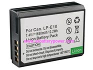 Replacement CANON LP-E10 camera battery (Li-ion 7.4V 1650mAh)