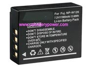 Replacement FUJIFILM NP-W126 camera battery (Li-ion 7.2V 1900mAh)