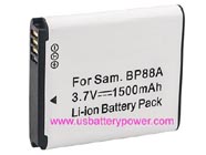 Replacement SAMSUNG BP88A camera battery (Li-ion 3.7V 1500mAh)