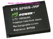 Replacement SAMSUNG BP-88B camera battery (Li-ion 3.7V 1000mAh)