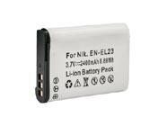 Replacement NIKON EN-EL23 camera battery (Li-ion 3.8V 2400mAh)