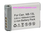 Replacement CANON PowerShot G5X camera battery (Li-ion 3.6V 1500mAh)