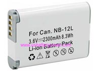 Replacement CANON NB-12L camera battery (Li-ion 3.6V 2300mAh)