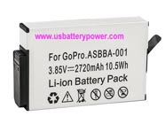 Replacement GOPRO Hero Fusion camera battery (Li-ion 3.85V 2720mAh)