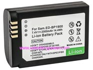 Replacement SAMSUNG ED-BP1900 camera battery (Li-ion 7.4V 2000mAh)