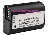 Replacement PANASONIC DMW-BLK22GK camera battery (Li-ion 7.2V 2200mAh)