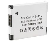 Replacement CANON IXY 160 camera battery (Li-ion 3.6V 1500mAh)