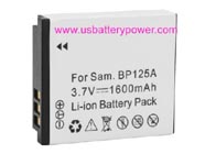 Replacement SAMSUNG BP125A camcorder battery (Li-ion 3.7V 1600mAh)