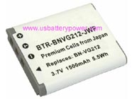 Replacement JVC GZ-VX715BEK camcorder battery (Li-ion 3.7V 1500mAh)